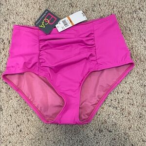 Diva Women's Pink High-Waisted Bikini Bottom